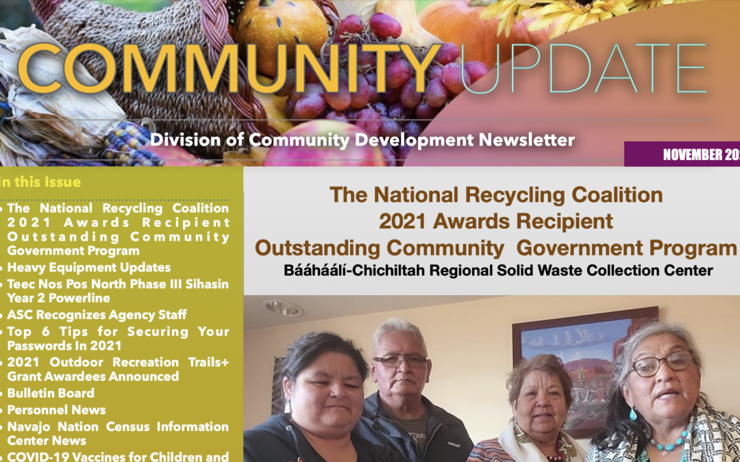 November 2021 Edition of DCD Newsletter Available NOW!