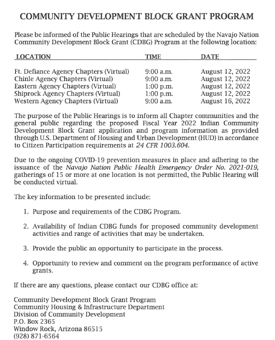 2022 CDBG Public Hearing Notice