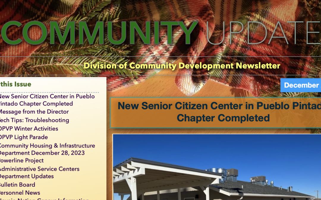 DCD Newsletter December 2023 Edition Available