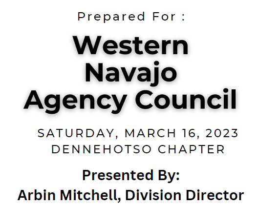 Western Navajo Agency Council Report