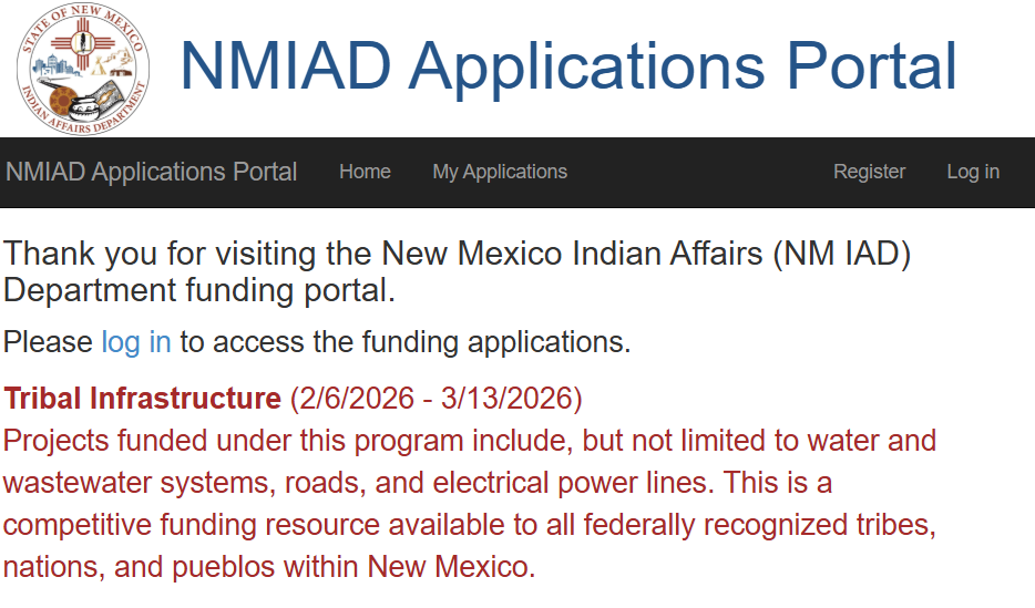 NM Tribal Infrastructure Fund 2026 Open