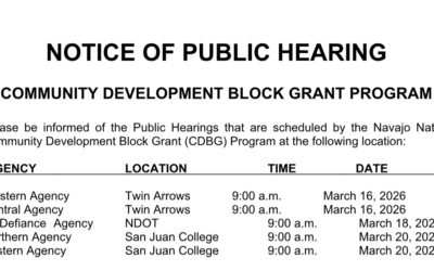 Notice of Public Hearing Community Development Block Grant Program