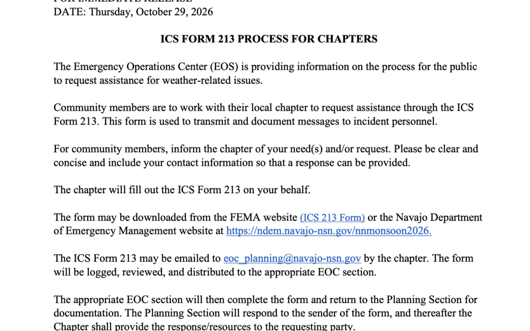 NNDEM Guidance on ICS Form 213